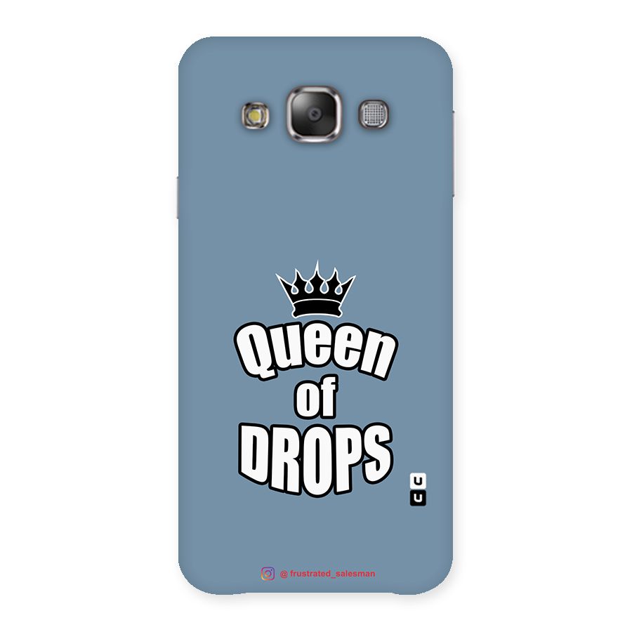 Queen of Drops SteelBlue Back Case for Galaxy E7