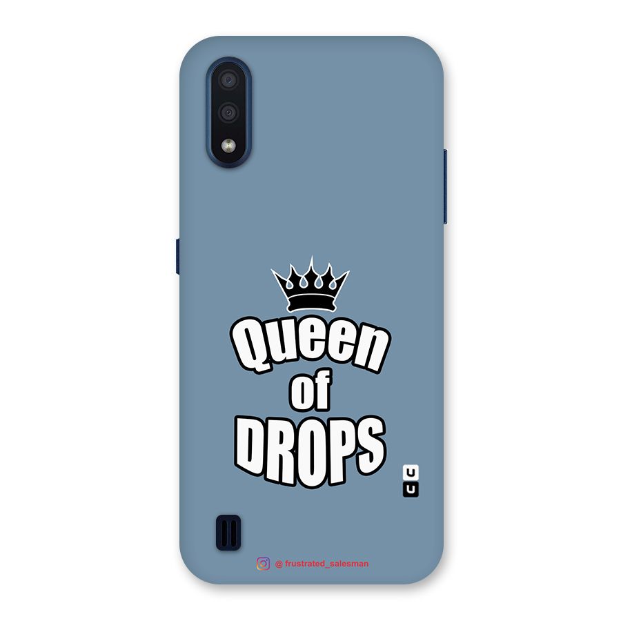 Queen of Drops SteelBlue Back Case for Galaxy M01