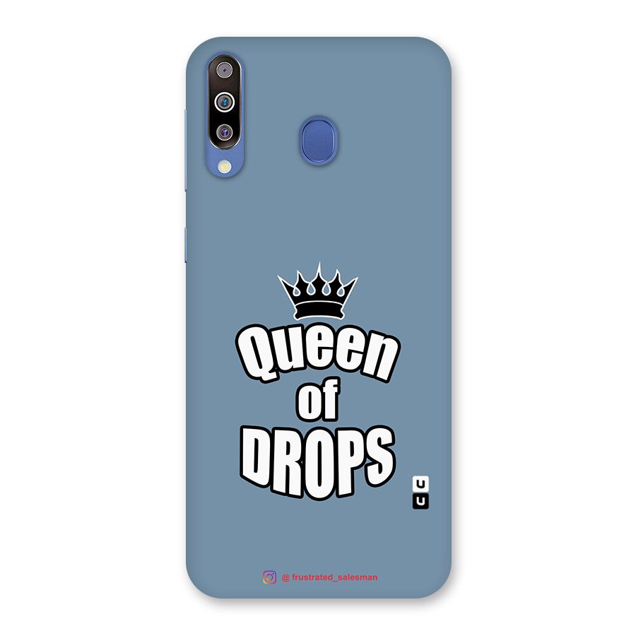 Queen of Drops SteelBlue Glass Back Case for Galaxy M30