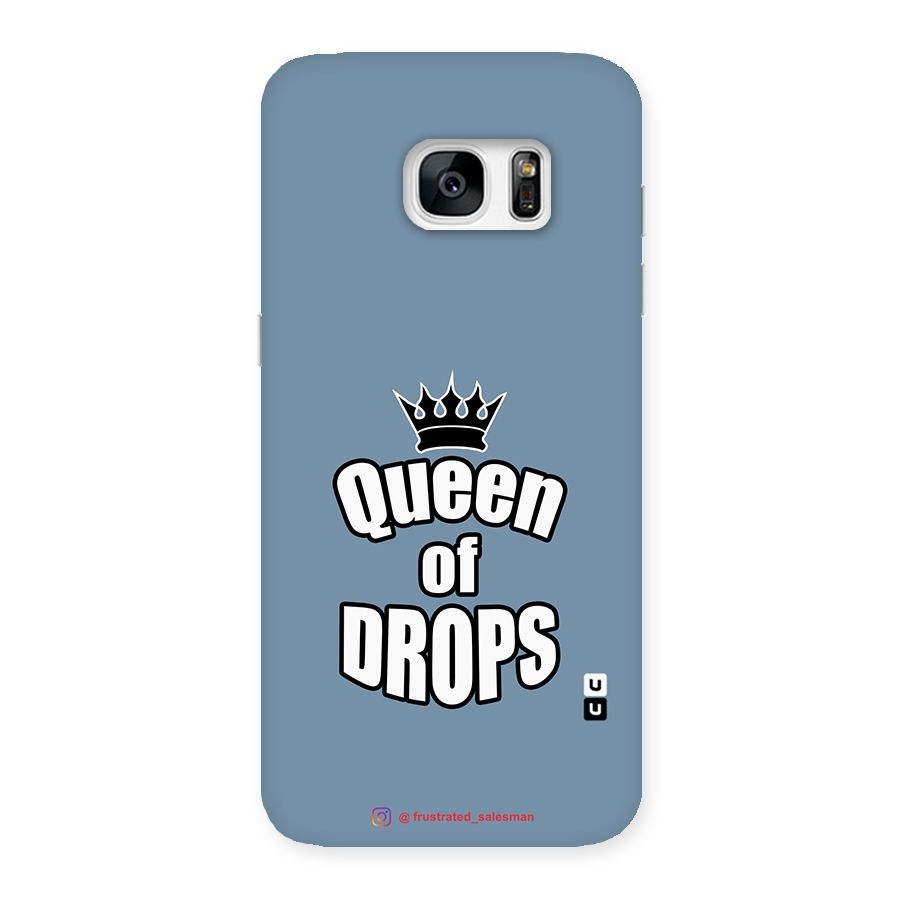 Queen of Drops SteelBlue Back Case for Galaxy S7 Edge