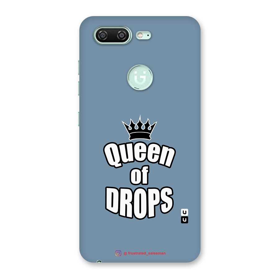 Queen of Drops SteelBlue Back Case for Gionee S10
