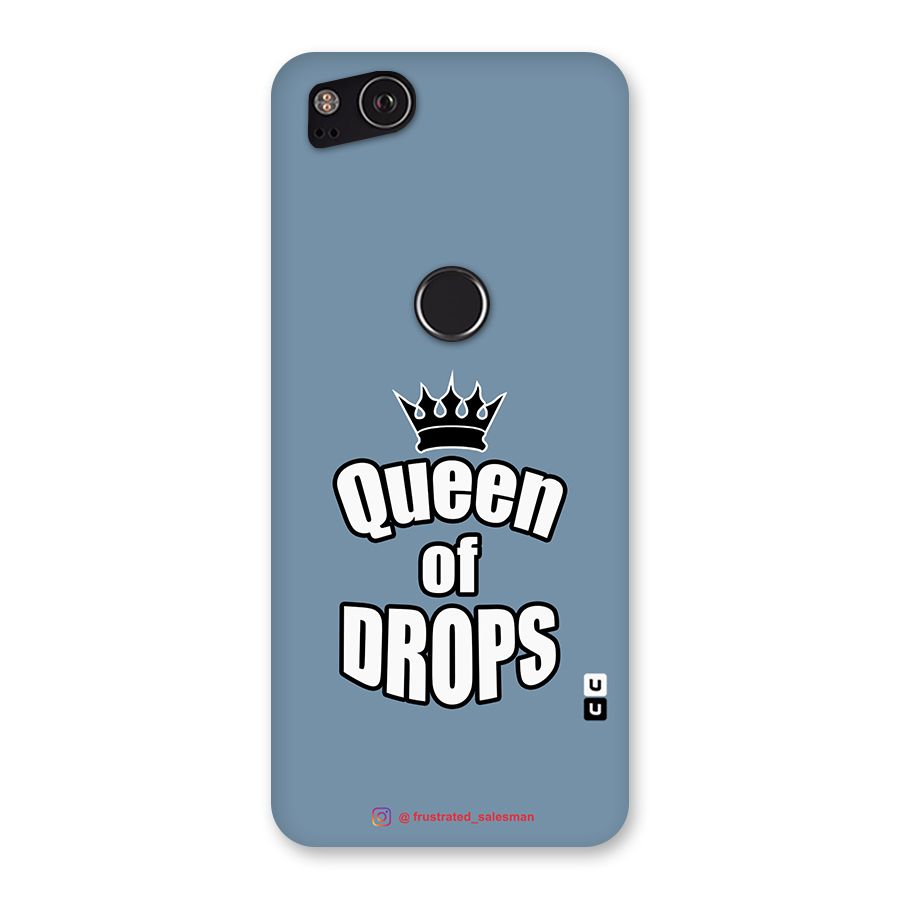Queen of Drops SteelBlue Back Case for Google Pixel 2
