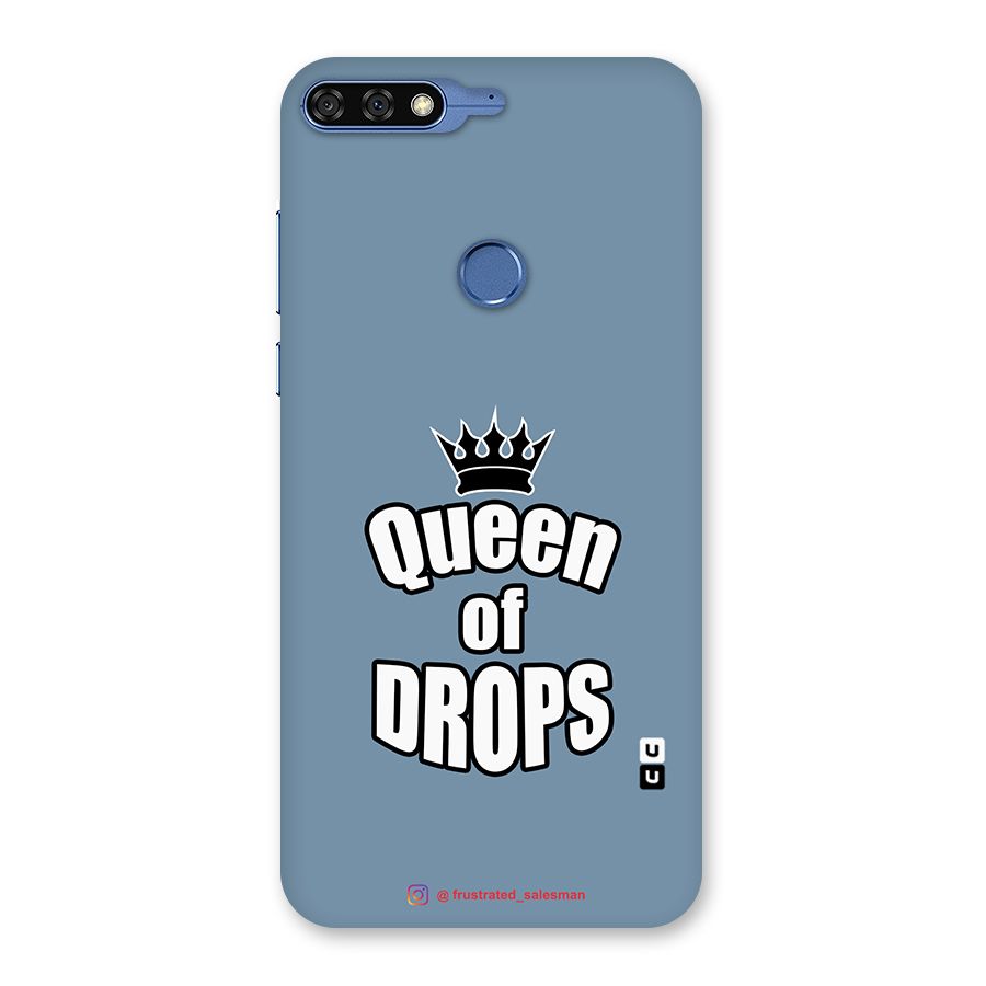 Queen of Drops SteelBlue Back Case for Honor 7C