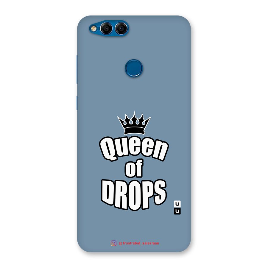 Queen of Drops SteelBlue Back Case for Honor 7X