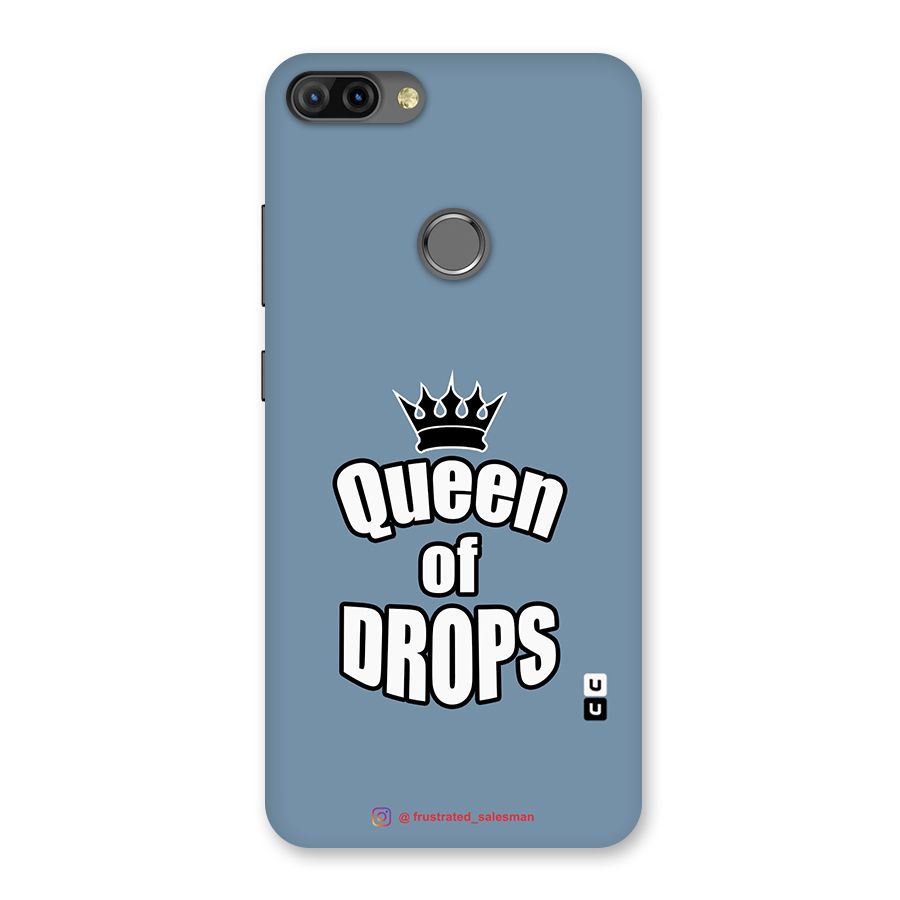 Queen of Drops SteelBlue Back Case for Infinix Hot 6 Pro
