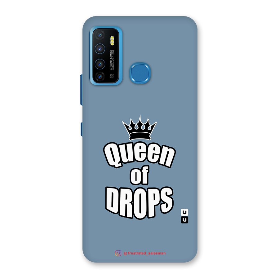 Queen of Drops SteelBlue Back Case for Infinix Hot 9