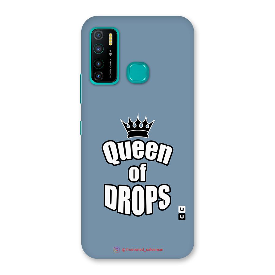 Queen of Drops SteelBlue Back Case for Infinix Hot 9 Pro