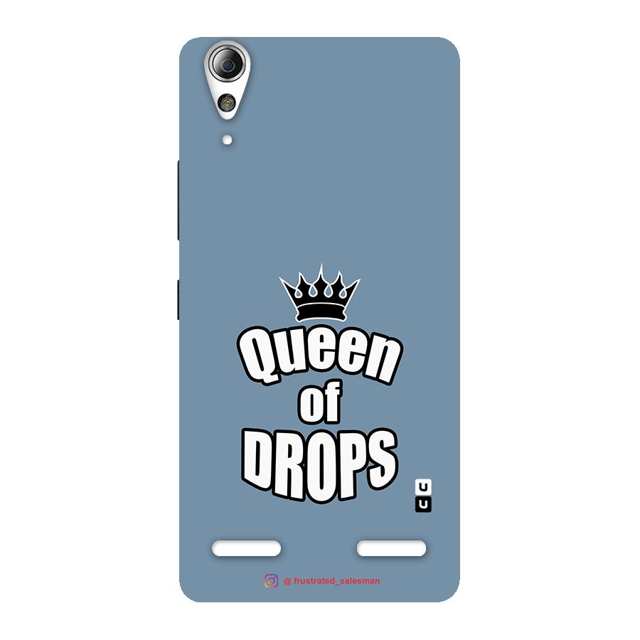 Queen of Drops SteelBlue Back Case for Lenovo A6000 Plus