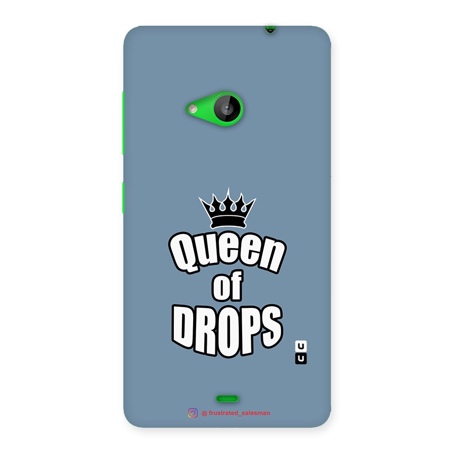 Queen of Drops SteelBlue Back Case for Lumia 535