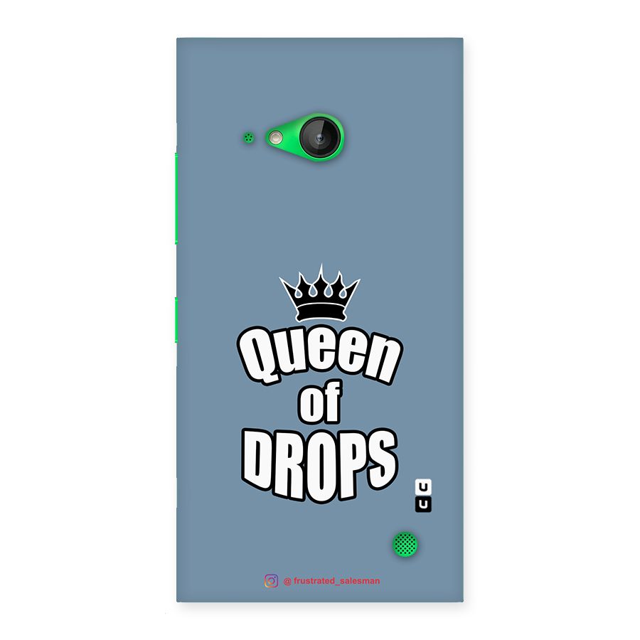 Queen of Drops SteelBlue Back Case for Lumia 730
