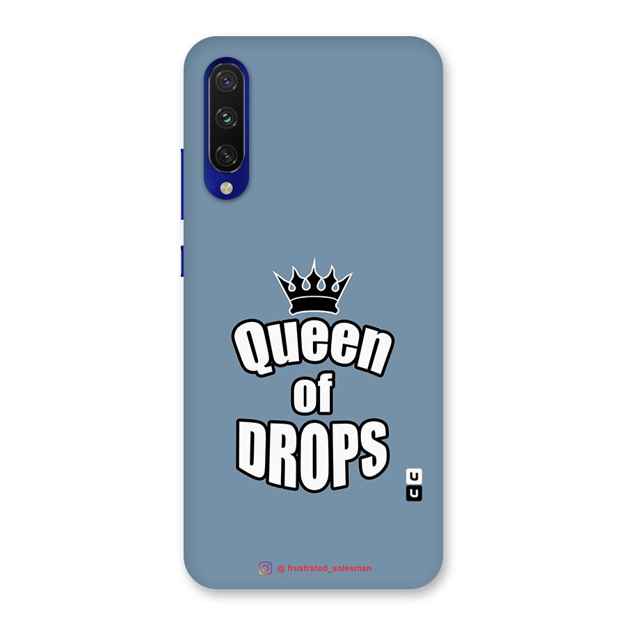 Queen of Drops SteelBlue Glass Back Case for Mi A3