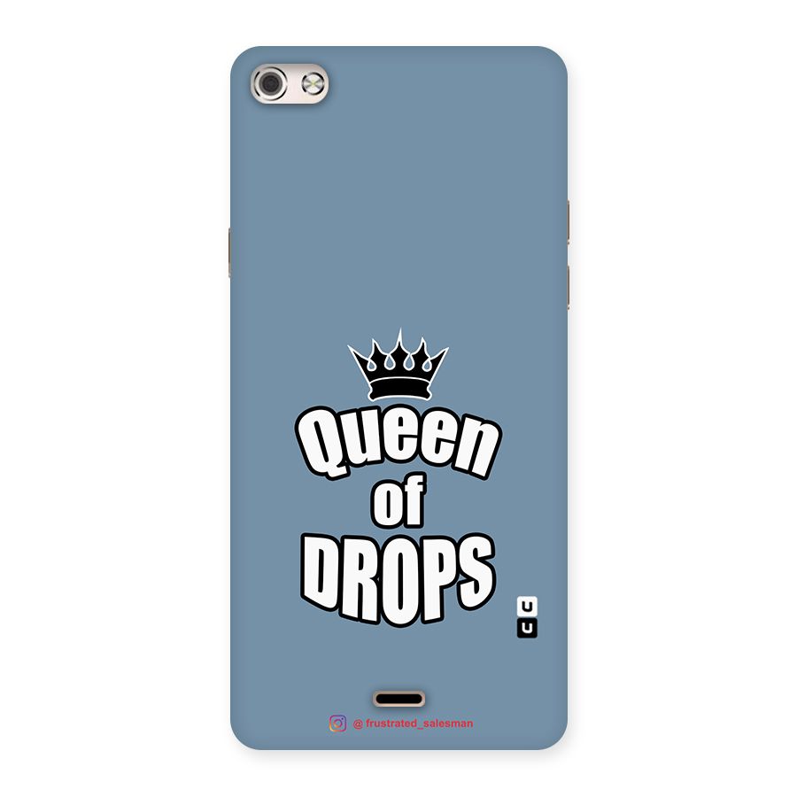 Queen of Drops SteelBlue Back Case for Micromax Canvas Silver 5