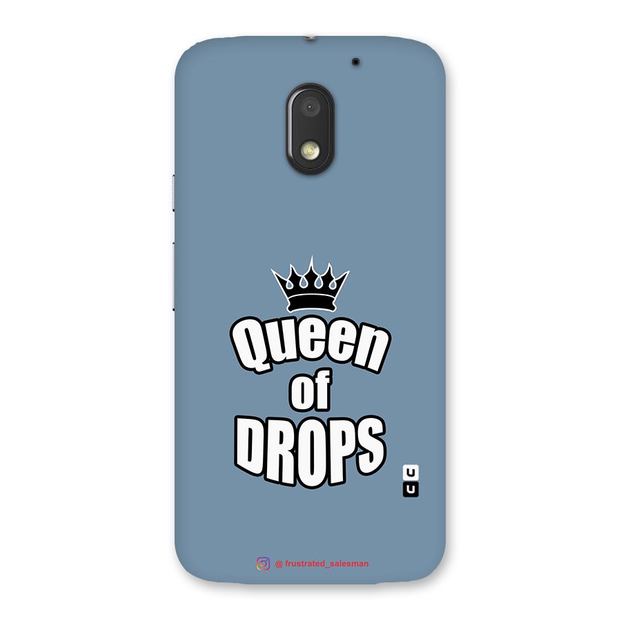 Queen of Drops SteelBlue Back Case for Moto E3 Power