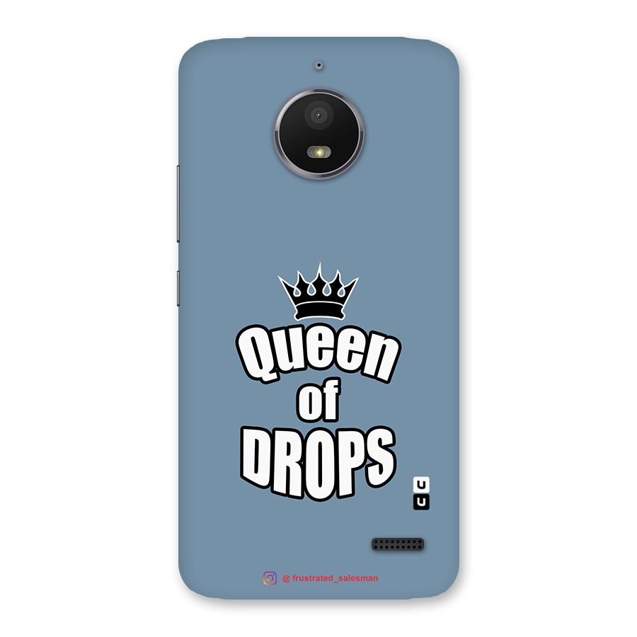 Queen of Drops SteelBlue Back Case for Moto E4