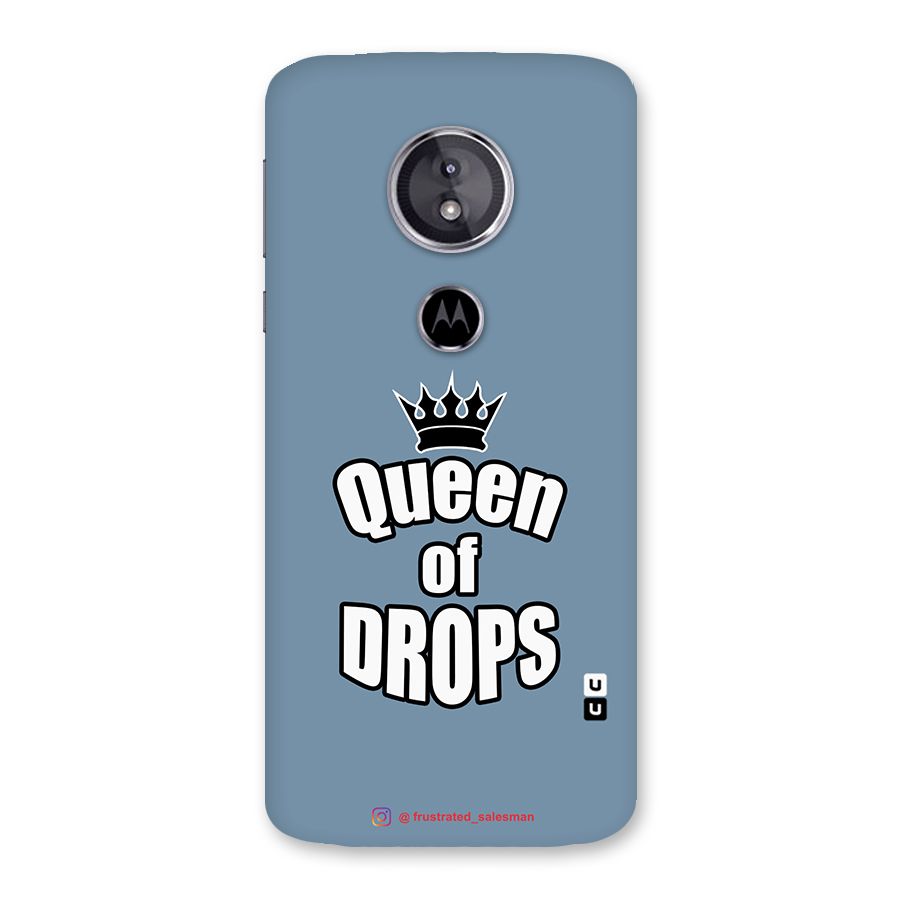 Queen of Drops SteelBlue Back Case for Moto E5