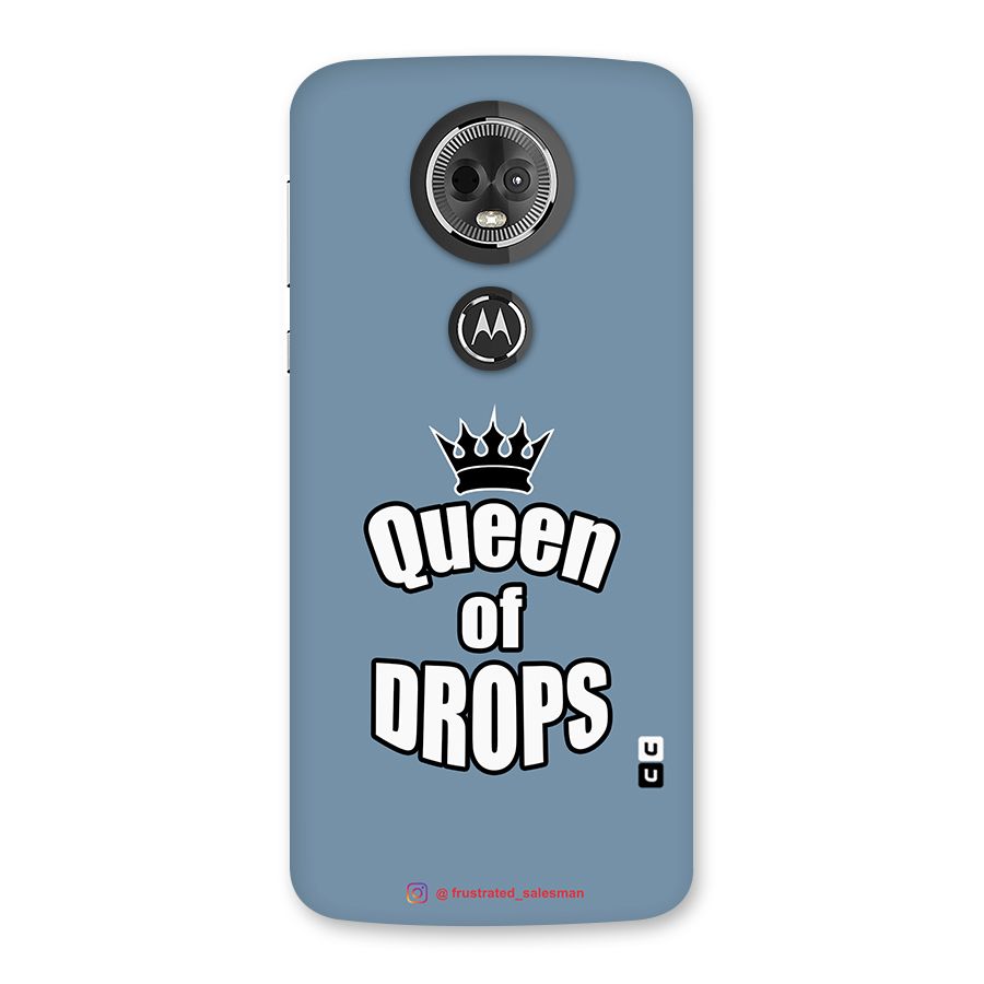 Queen of Drops SteelBlue Back Case for Moto E5 Plus