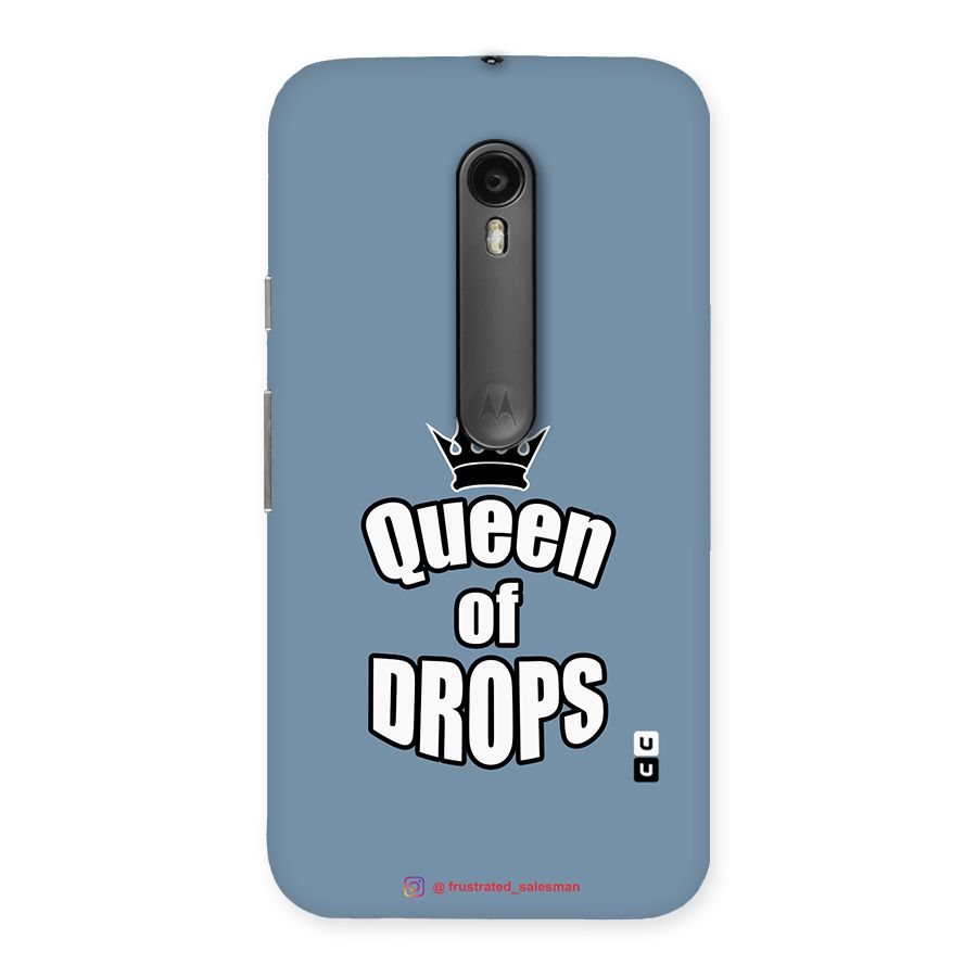 Queen of Drops SteelBlue Back Case for Moto G3