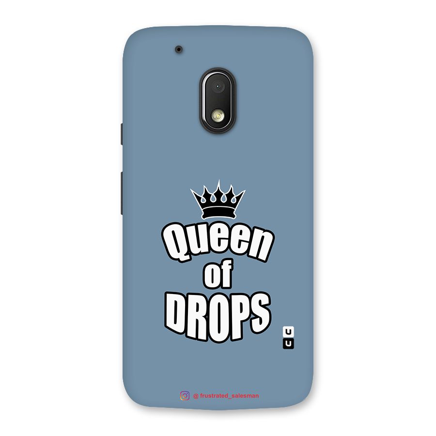 Queen of Drops SteelBlue Back Case for Moto G4 Play