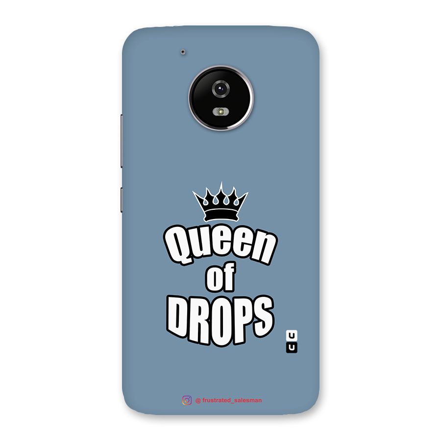 Queen of Drops SteelBlue Back Case for Moto G5