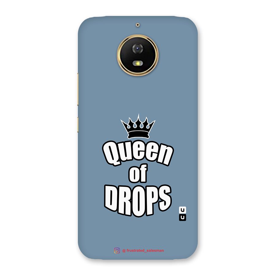 Queen of Drops SteelBlue Back Case for Moto G5s