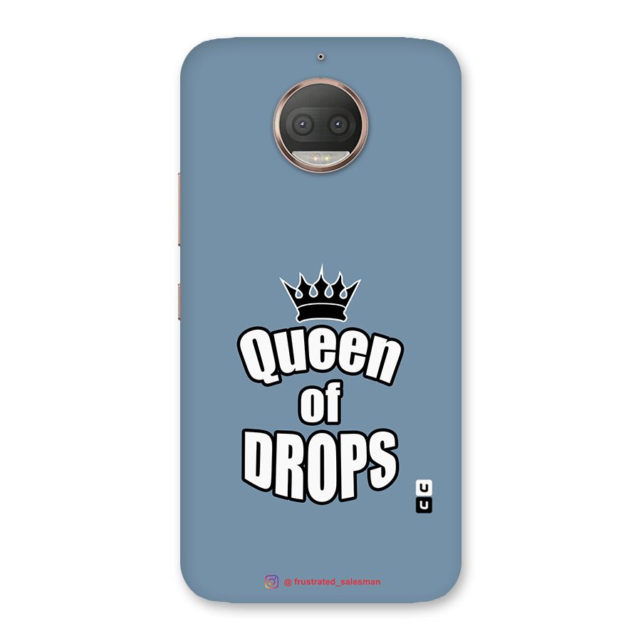 Queen of Drops SteelBlue Back Case for Moto G5s Plus