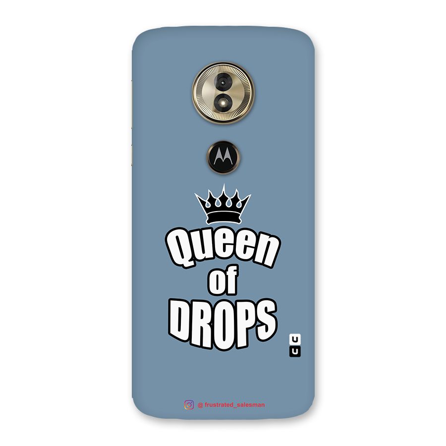 Queen of Drops SteelBlue Back Case for Moto G6 Play