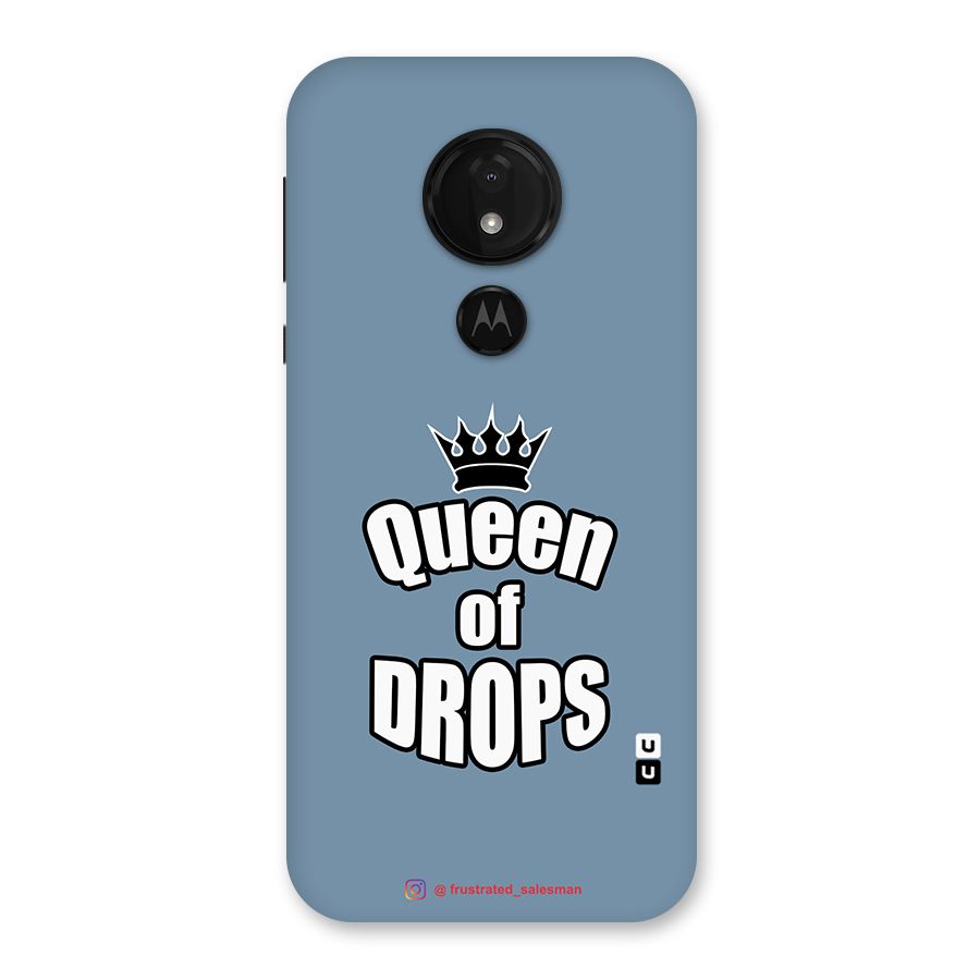 Queen of Drops SteelBlue Back Case for Moto G7 Power