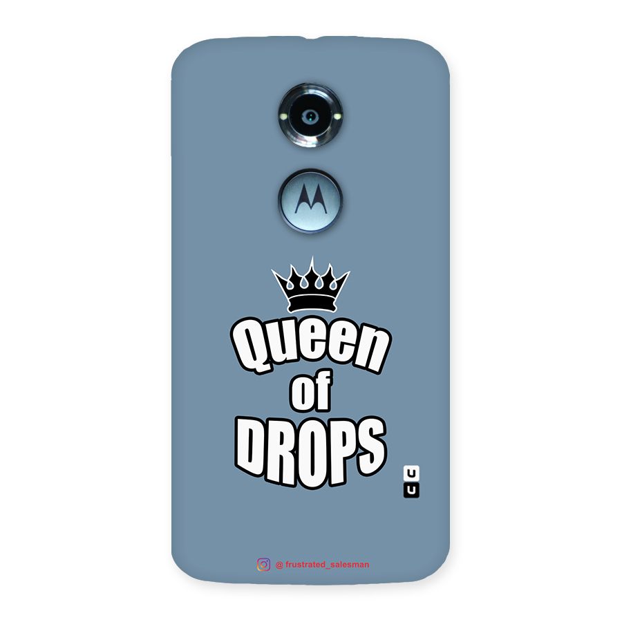 Queen of Drops SteelBlue Back Case for Moto X 2nd Gen