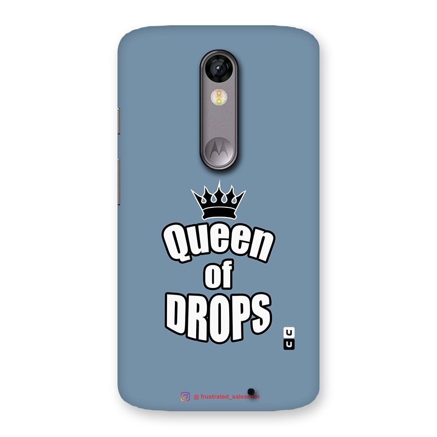 Queen of Drops SteelBlue Back Case for Moto X Force