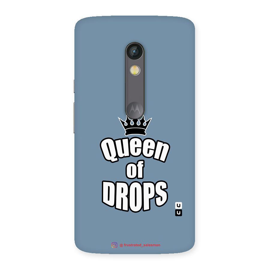 Queen of Drops SteelBlue Back Case for Moto X Play