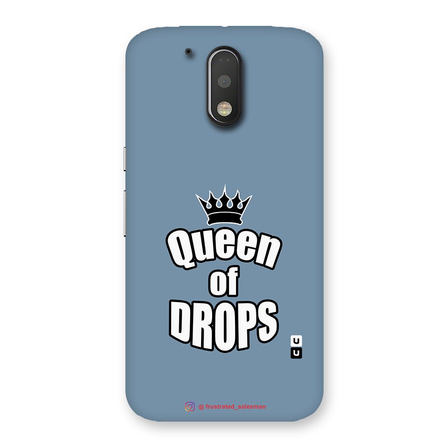 Queen of Drops SteelBlue Back Case for Motorola Moto G4
