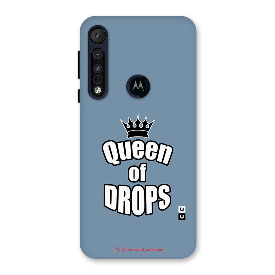 Queen of Drops SteelBlue Back Case for Motorola One Macro