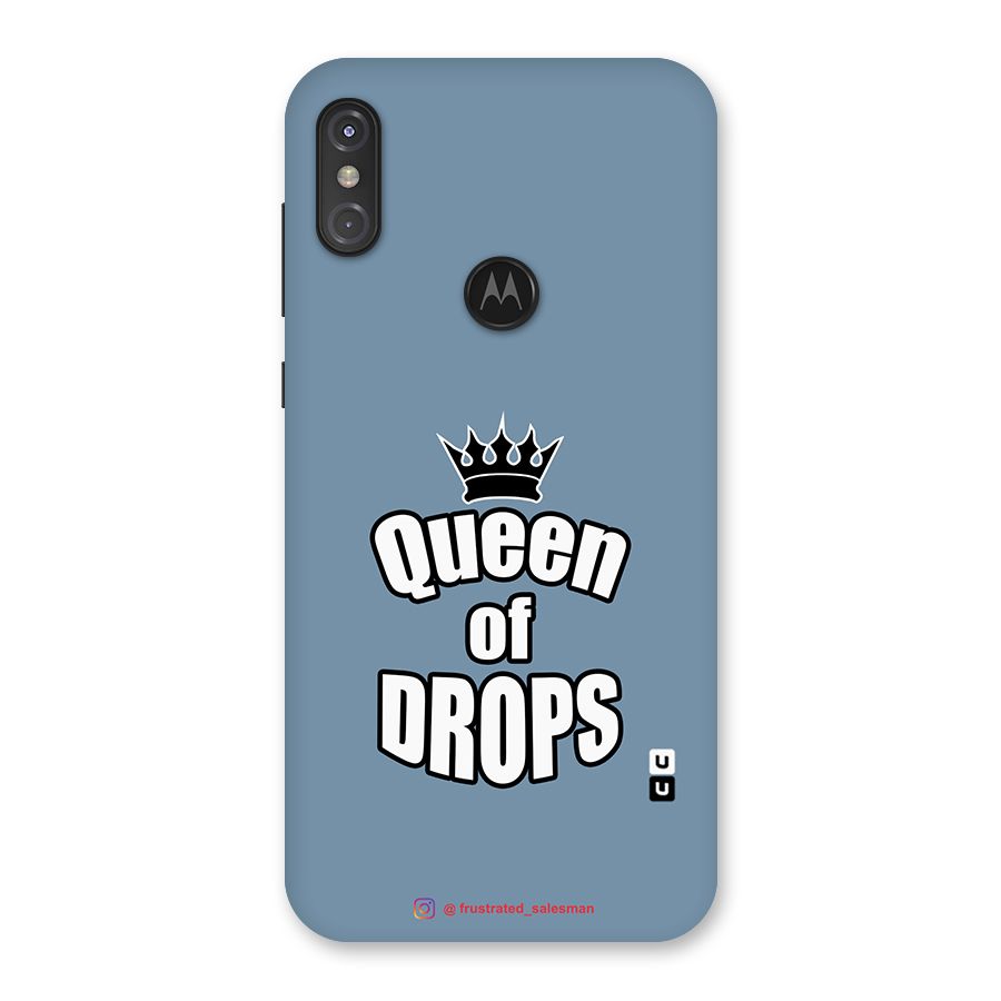 Queen of Drops SteelBlue Back Case for Motorola One Power