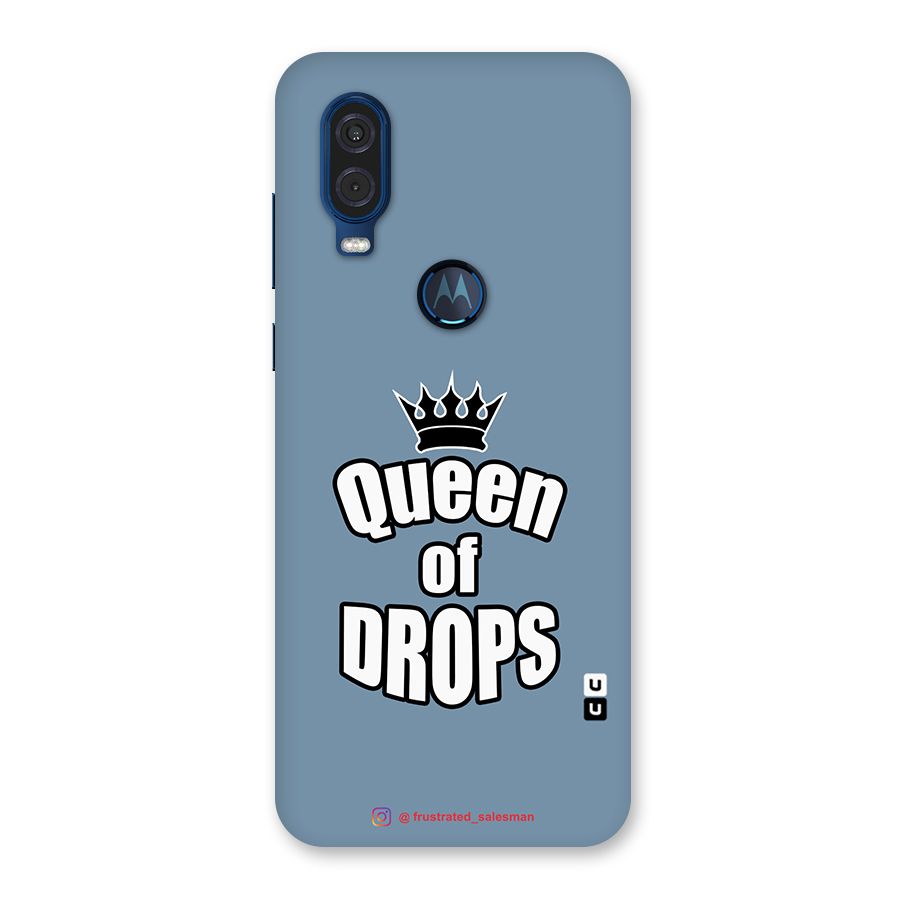 Queen of Drops SteelBlue Back Case for Motorola One Vision