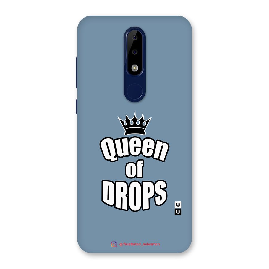 Queen of Drops SteelBlue Back Case for Nokia 5.1 Plus