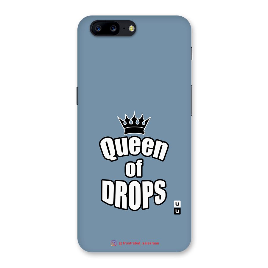 Queen of Drops SteelBlue Back Case for OnePlus 5