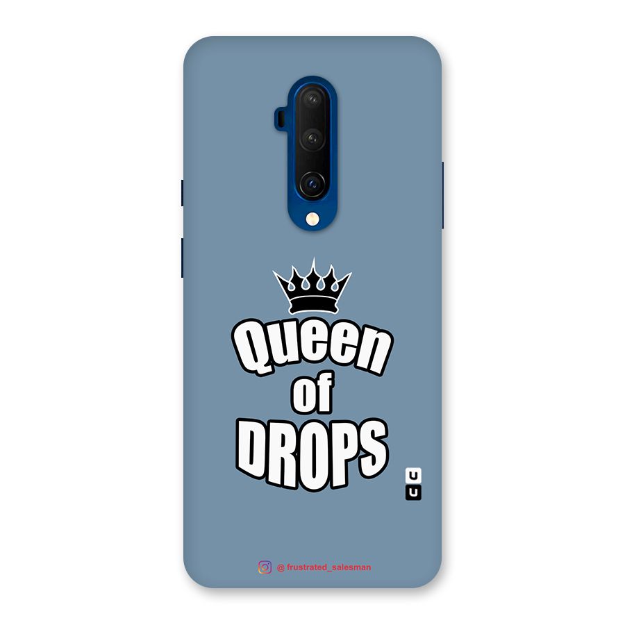 Queen of Drops SteelBlue Glass Back Case for OnePlus 7T Pro