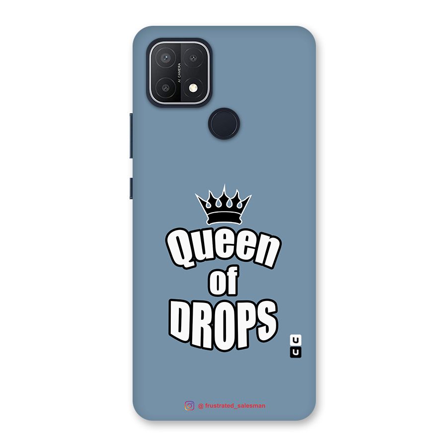 Queen of Drops SteelBlue Back Case for Oppo A15