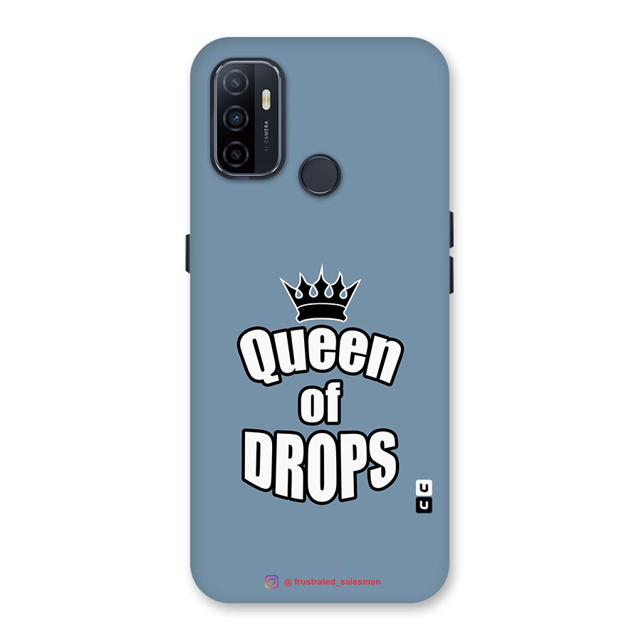 Queen of Drops SteelBlue Back Case for Oppo A32