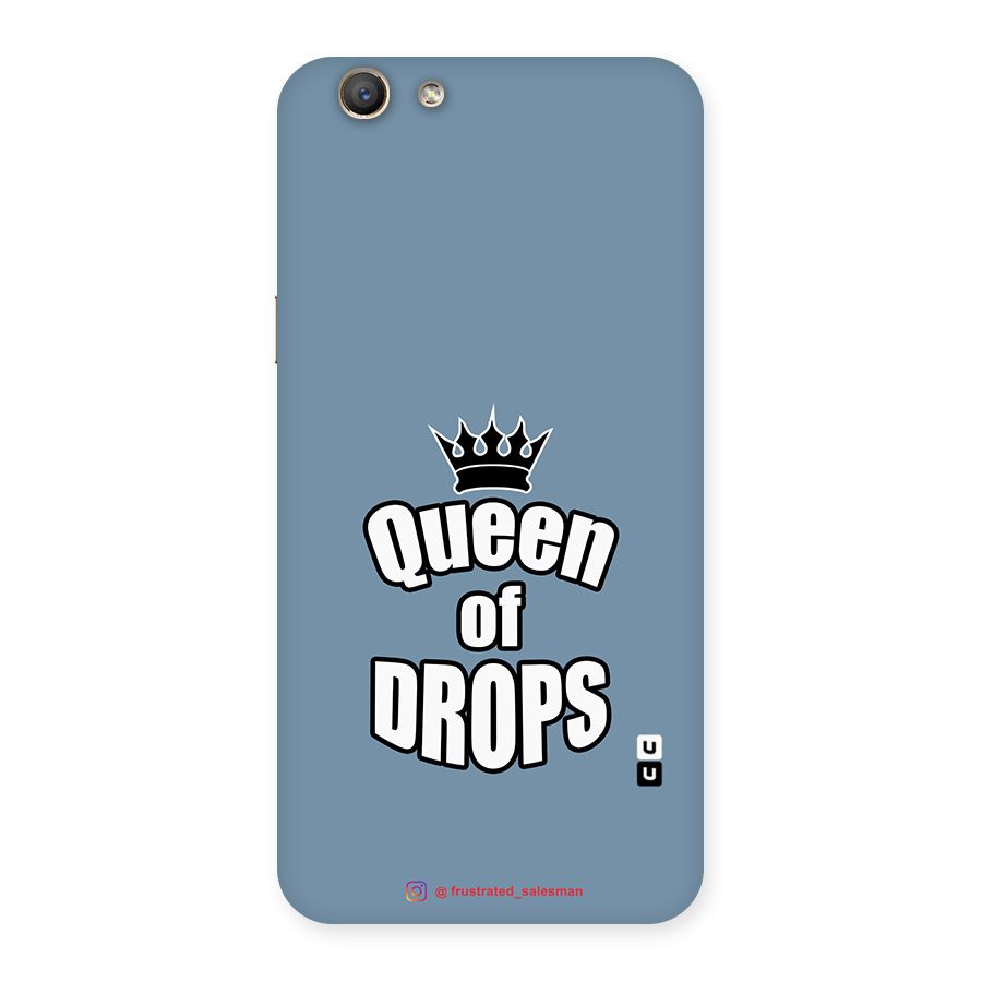 Queen of Drops SteelBlue Back Case for Oppo F1s