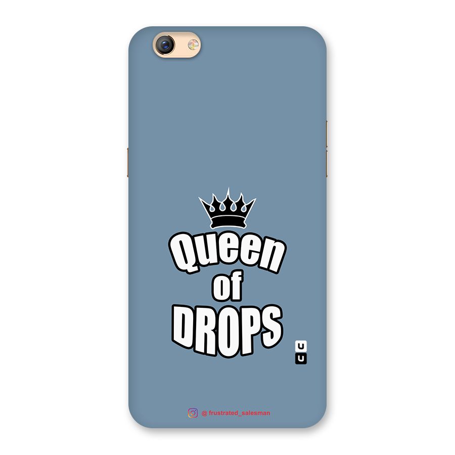 Queen of Drops SteelBlue Back Case for Oppo F3 Plus
