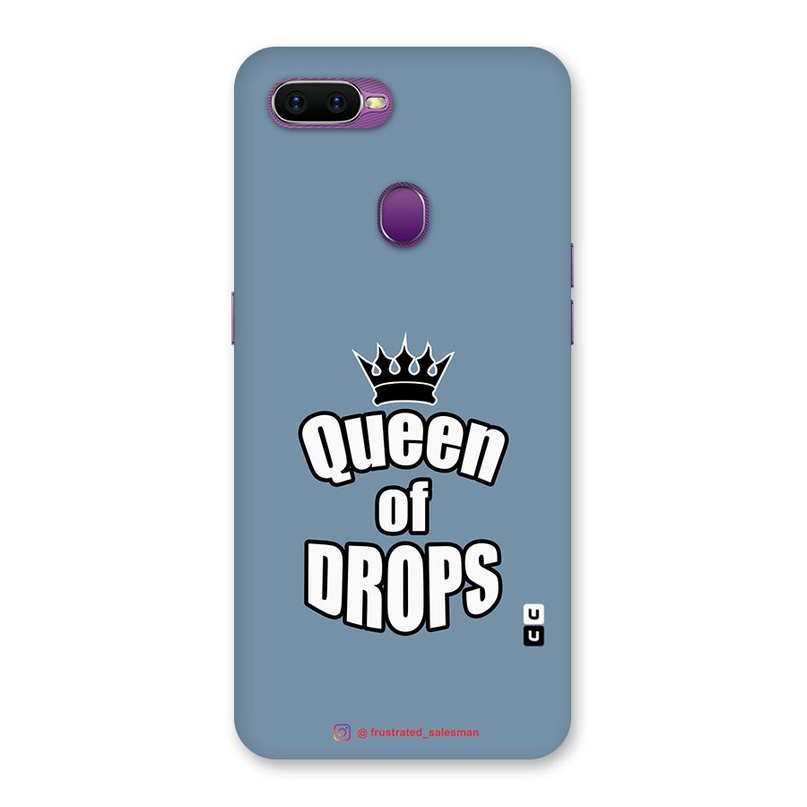 Queen of Drops SteelBlue Back Case for Oppo F9