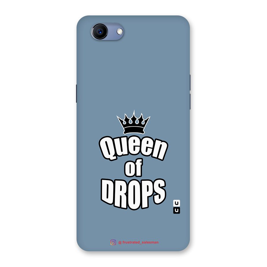 Queen of Drops SteelBlue Back Case for Oppo Realme 1