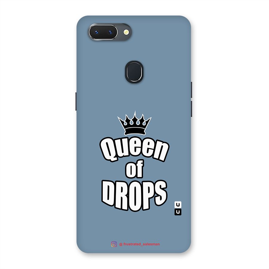 Queen of Drops SteelBlue Back Case for Oppo Realme 2