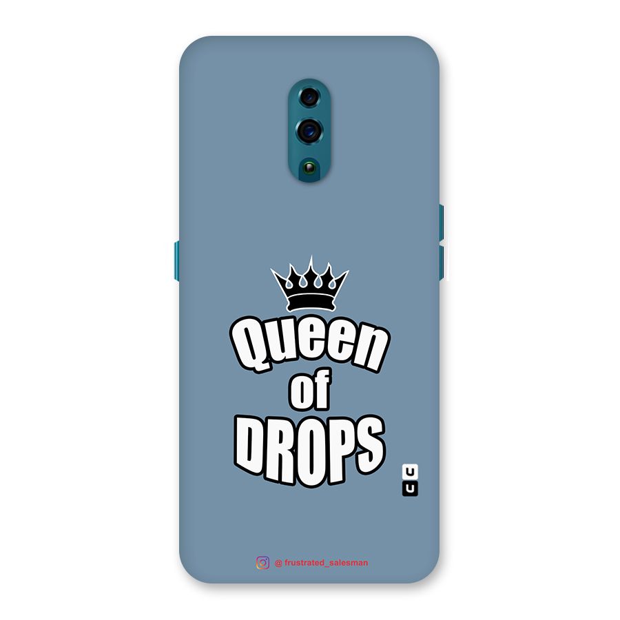 Queen of Drops SteelBlue Back Case for Oppo Reno