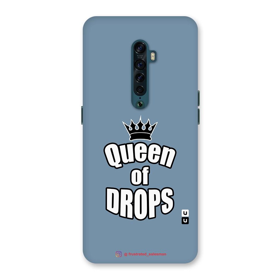 Queen of Drops SteelBlue Back Case for Oppo Reno2