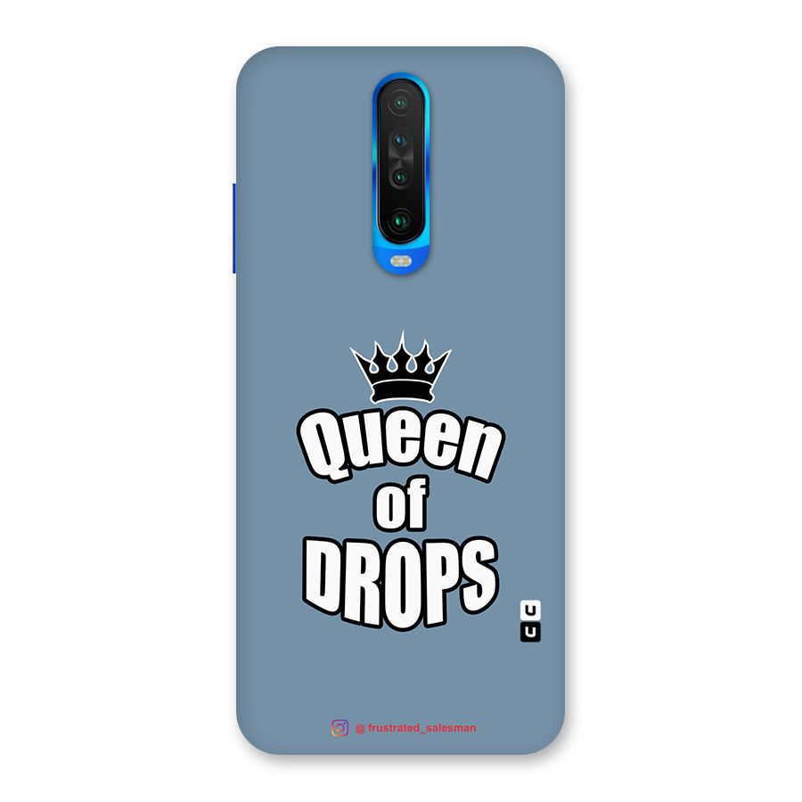 Queen of Drops SteelBlue Back Case for Poco X2