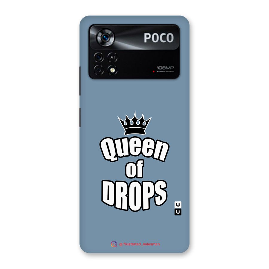 Queen of Drops SteelBlue Back Case for Poco X4 Pro 5G