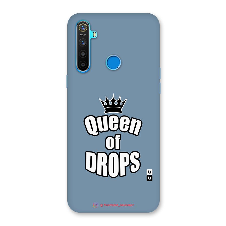 Queen of Drops SteelBlue Back Case for Realme 5