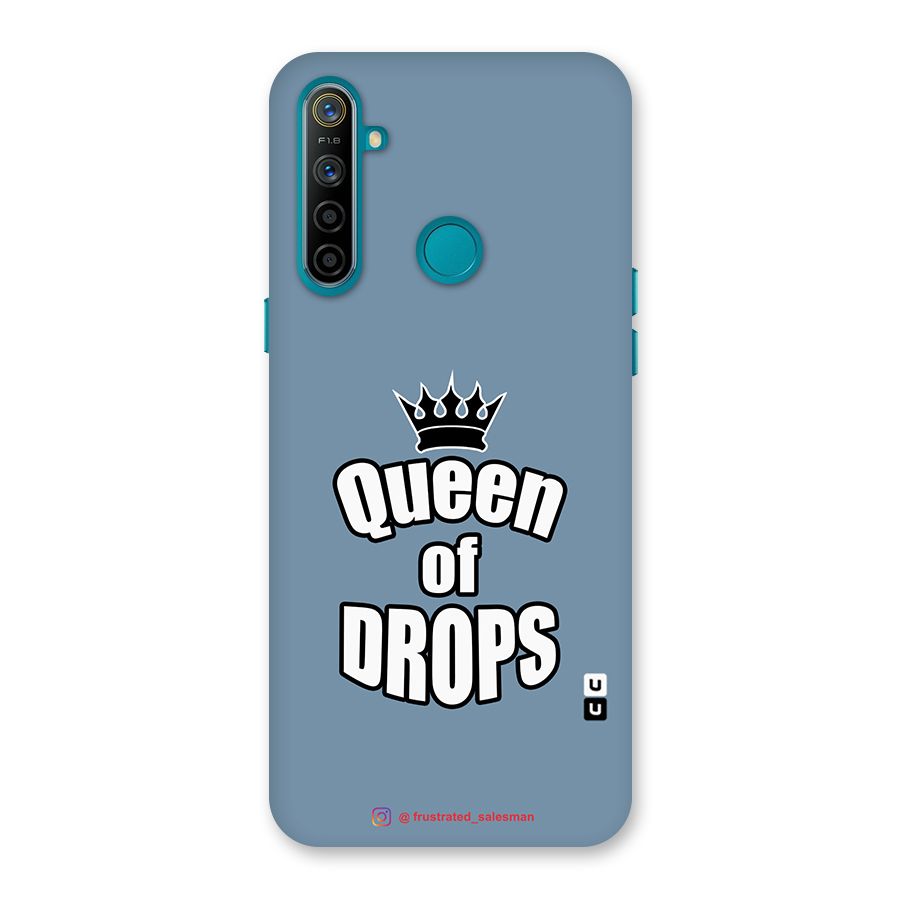 Queen of Drops SteelBlue Back Case for Realme 5i
